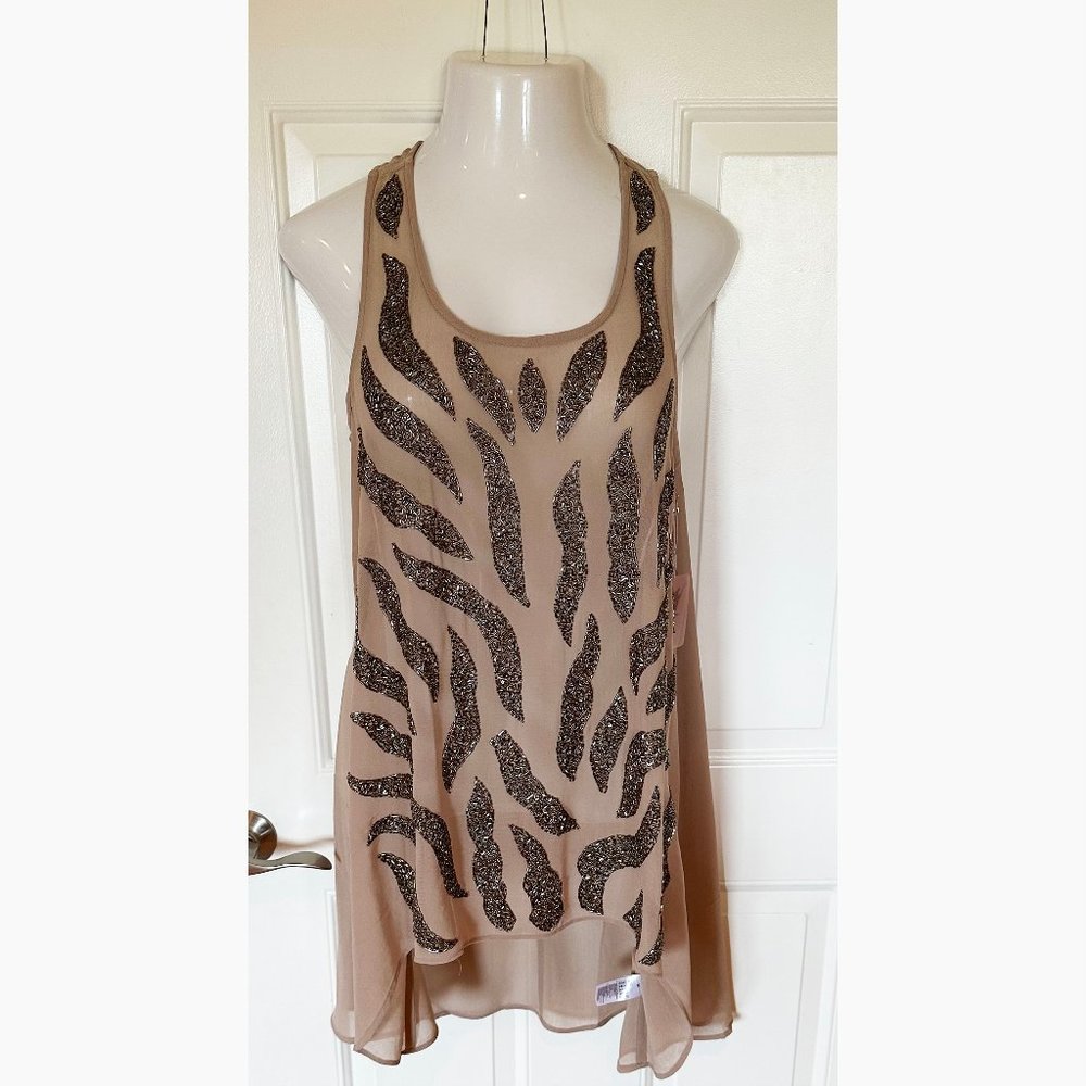 NWT.  Forever 21 hi/low tunic with beads